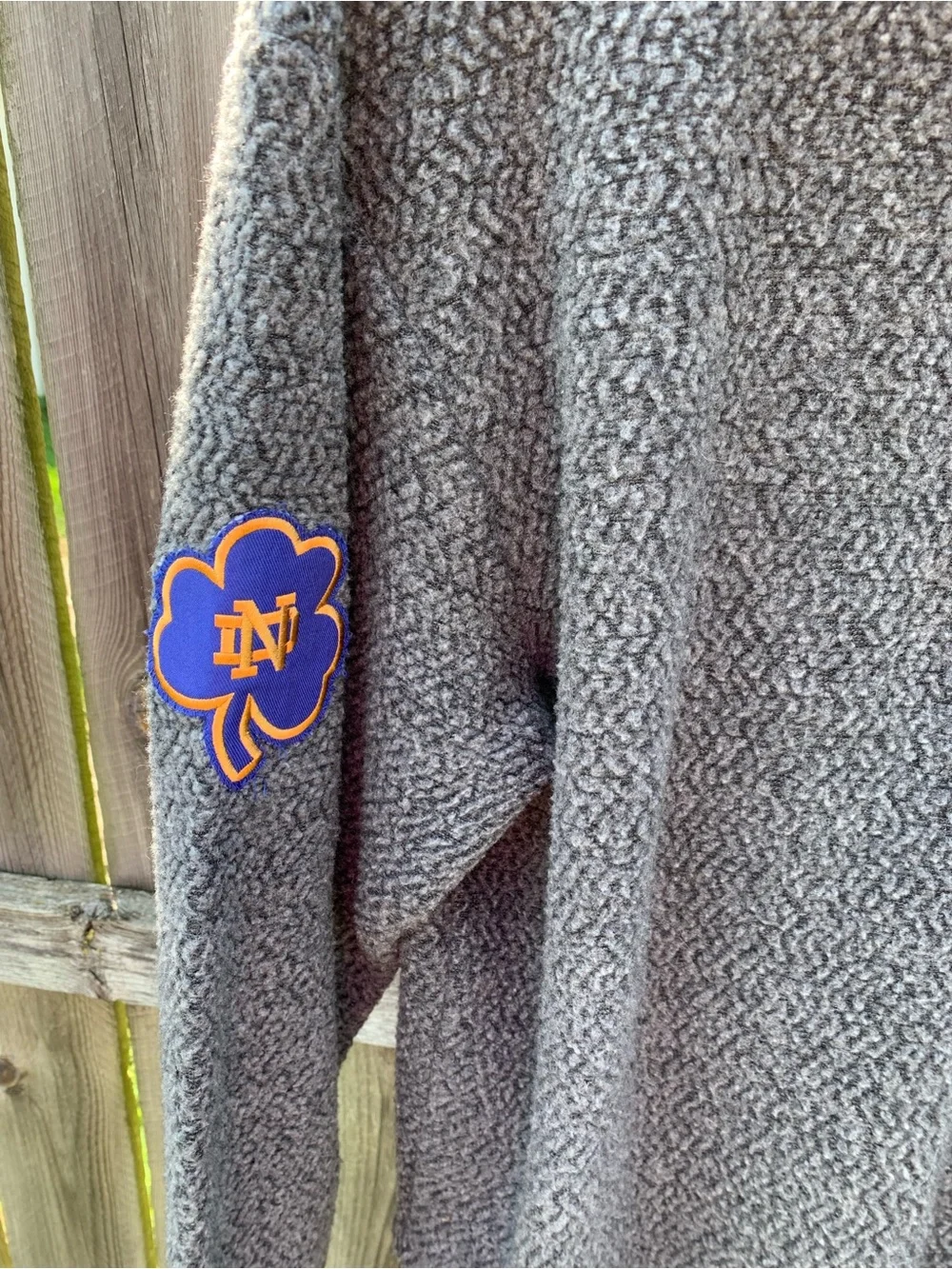 Rare Patagonia Notre Dame Woolyester Worn Wear Shamrock Fleece Pullover